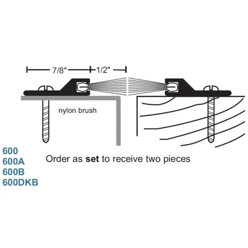 600A(SET)-95" ALUM ASTRAGAL