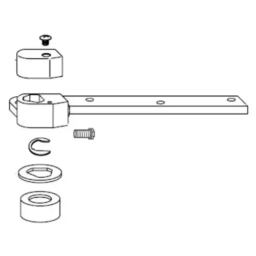 252050 RH 626 BOTTOM ARM PKG Satin Chrome