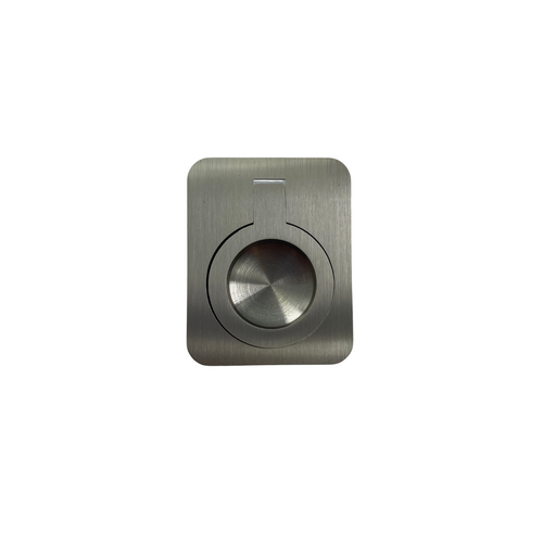 2-3/8" Square Drop Ring with Round Corners Satin Nickel Finish