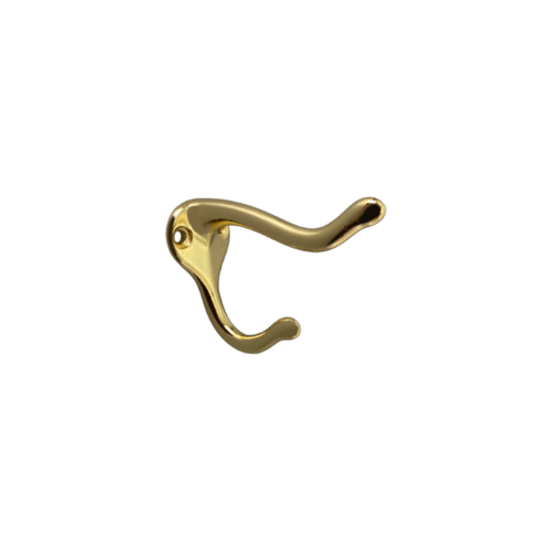 Schlage 571A3 Coat and Hat Hook, Aluminum, Brass