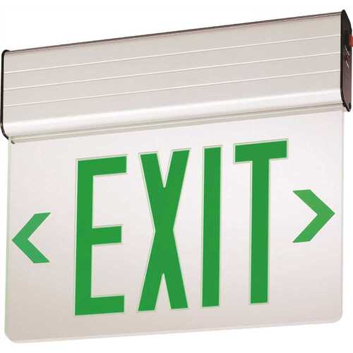 EDGR 3.8-Volt Mirrored Integrated LED Emergency Exit Sign with Red Letters Color/Finish Family