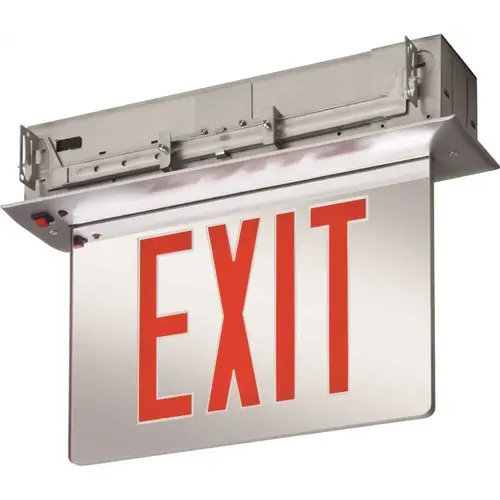 EDGR 120/277 Volt Backup Battery Integrated LED Aluminum Exit Sign Color/Finish Family