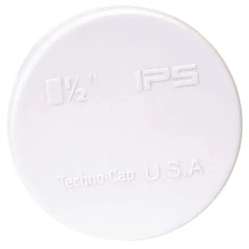 Test-Tite 87503 87503 Techno-Caps PVC Heavy-Duty Test Cap, Tests 1-1/2-Inch Pipe White