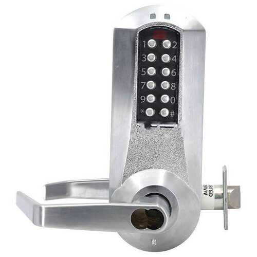 E-PLEX 5000 Medeco/ASSA/Yale/Abloy (5 or 6-pin length) LFIC KO Winston Lever Satin Chrome