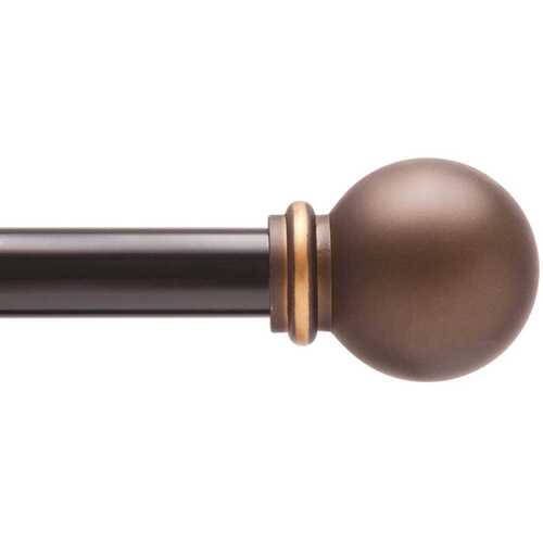 Chelsea 28 in. - 48 in. Adjustable 5/8 in. Single Standard Decorative Window Curtain Rod in Oil Rubbed Bronze