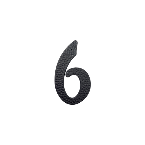 3 in. Black Plastic House Number 6 or 9 with Nails - Pair