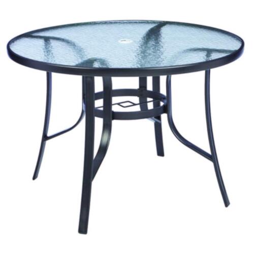 Living Accents 745.1020.000 Dining Table Fairview Black Round Glass Black