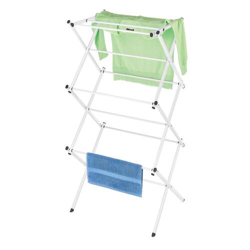 Whitmor 6023-4688 Clothes Drying Rack 20.5" H X 22.5" W X 3.5" D Metal Accordian Collapsible Silver