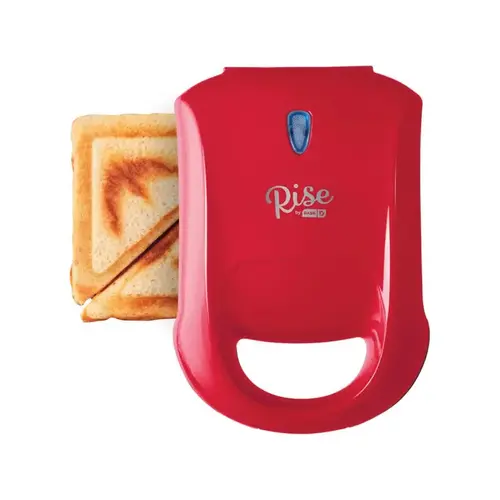Rise by Dash RPM100GBRR06 Sandwich Grill 7.8" L X 6.2" W Metal Nonstick Surface Red Red