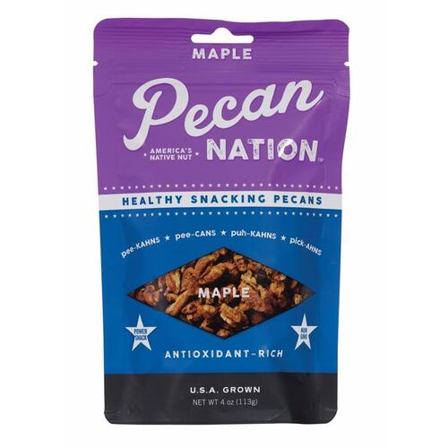 Pecans Maple 4 oz Pouch - pack of 8