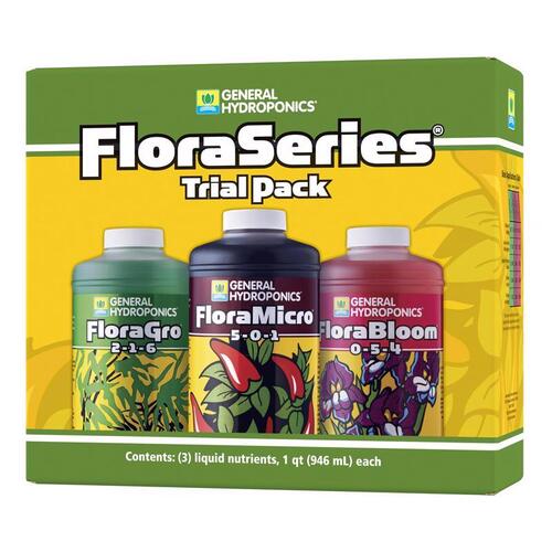 General Hydroponics HGC718070 Base Nutrient Solution Flora Series 3 qt