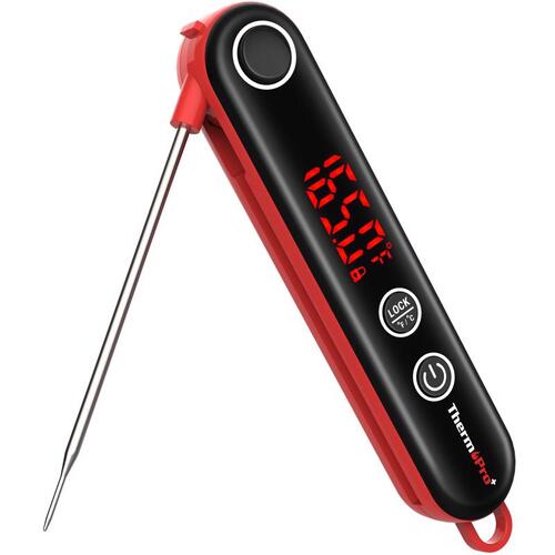 Grill/Meat Thermometer TP18SW LCD Black/Red