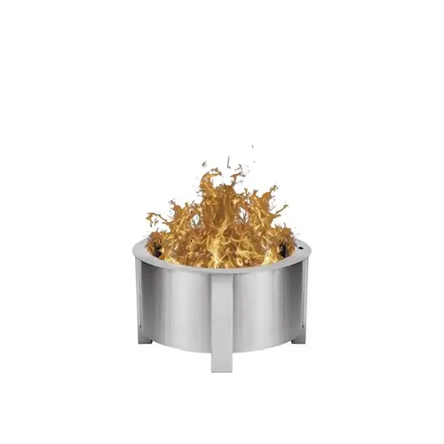 Breeo BR-X24S Fire Pit X Series 27.5" W Stainless Steel Round Wood