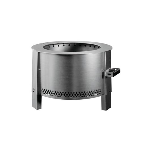 Fire Pit Y Series 21" W Stainless Steel Round Multi-Fuel