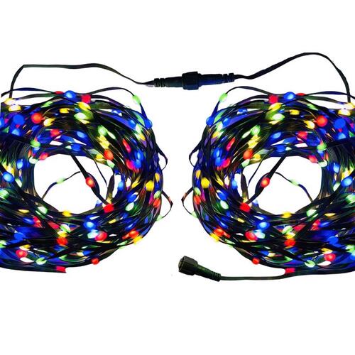 Christmas Lights Gold LED Micro Multicolored 200 ct String 33 ft.