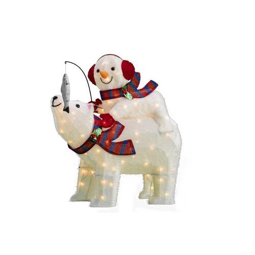Celebrations 20DH091826 Yard Decor Incandescent Clear 31" Lighted Bear