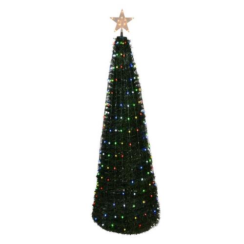 Celebrations RGB5PPU244A Christmas Tree 5 ft. Slim LED 244 ct RGB Pop-Up Tree Color Changing