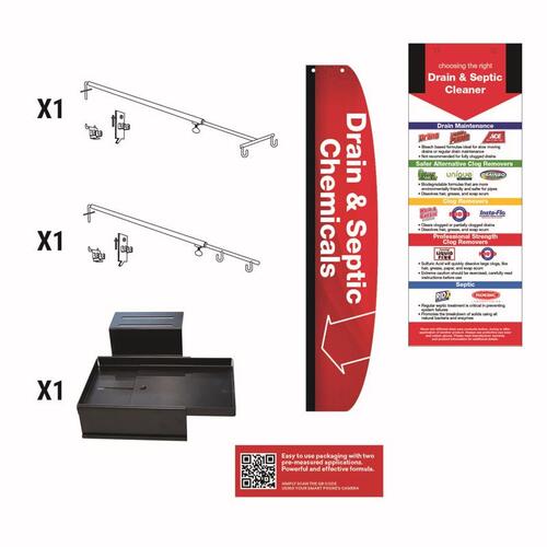 Signage Kit Assorted Drain & Septic Cleaner Metal/Styrene Assorted