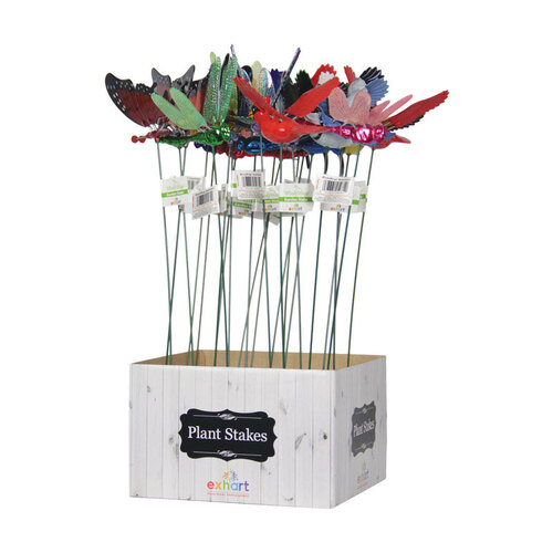 Exhart 5035-XCP24 Planter Stake WindyWings Assorted Plastic 16" H Assorted - pack of 24
