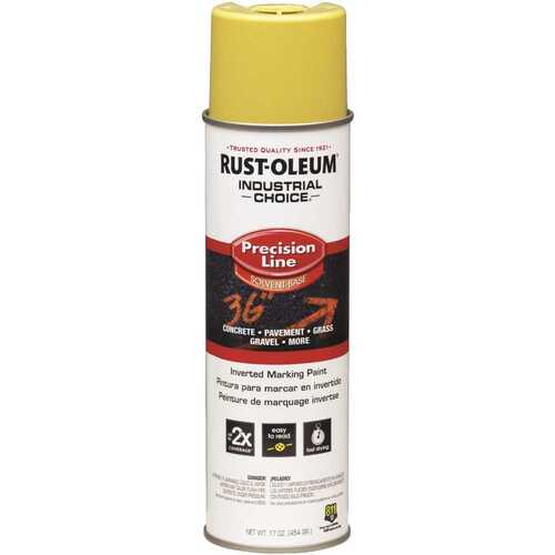 INDUSTRIAL CHOICE 203025 Marking Paint, Semi-Gloss, Yellow, 17 oz, Aerosol Can