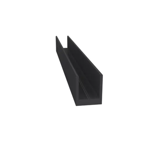 Single Aluminum U-Channel 1/4" Oil Rubbed Bronze -  24" Stock Length - pack of 50