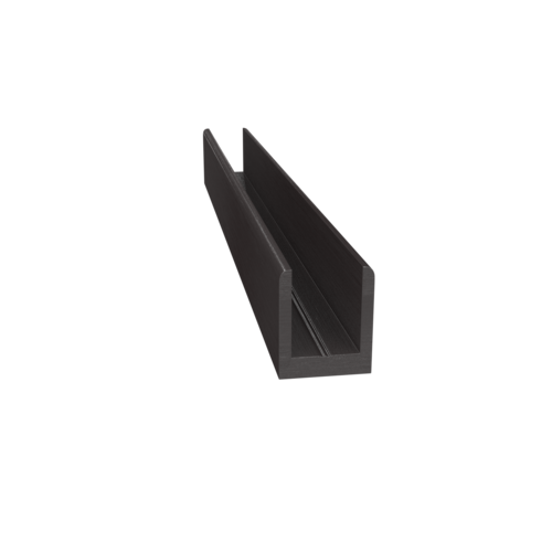 Single Aluminum U-Channel 1/4" Duranodic Bronze -  12" Stock Length