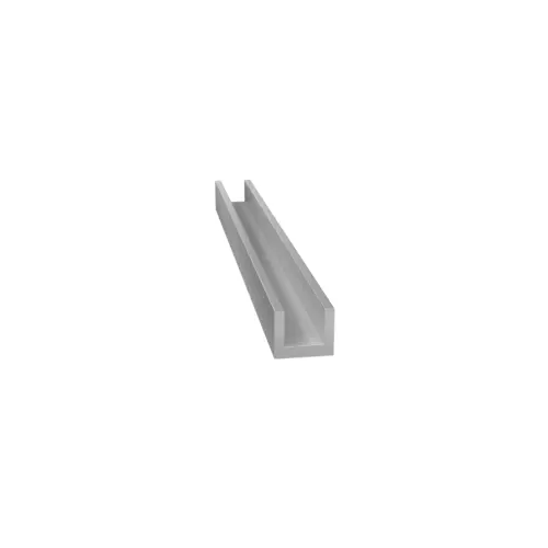 Single Universal U-Channel For 1/4" Thickness Glass Brite Anodized -  23" Stock Length - pack of 10