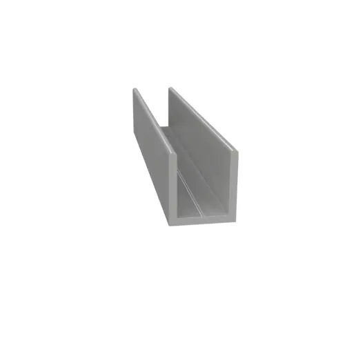 Fixed Panel Deep U-Channel 1/2" Satin Anodized -  12" Length - pack of 50