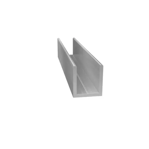 Fixed Panel Deep U-Channel 1/2" Brite Anodized -  48" Length