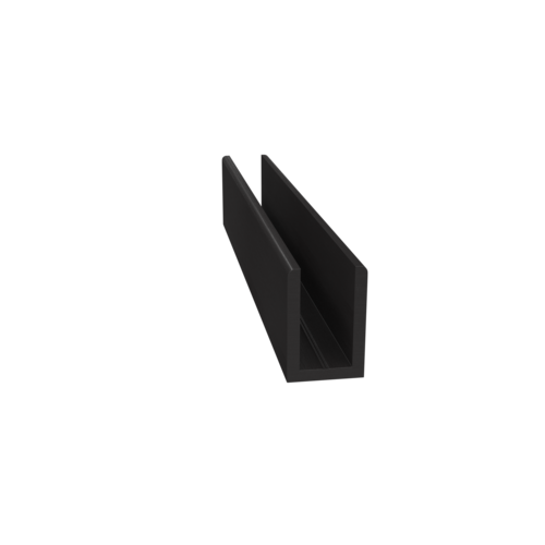 Single Aluminum U-Channel 5/16" Oil Rubbed Bronze -  4 inch Sample