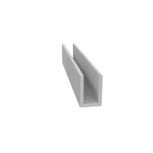 Single Aluminum U-Channel 5/16" Brite Anodized -  48" Stock Length - pack of 5