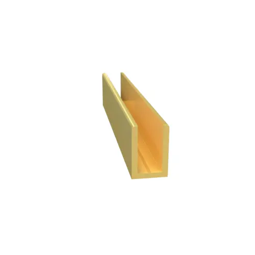 Single Aluminum U-Channel 5/16" Brite Gold Anodized -  84" Length - pack of 50