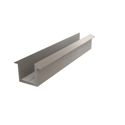 Brixwell BRX-SDCF12BN Glass Recess U-Channel 1/2" Brushed Nickel
