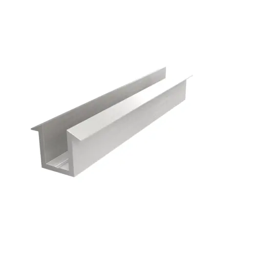 Brixwell SDUCCF38BA Glass Recess U-Channel 3/8" Brite Anodized