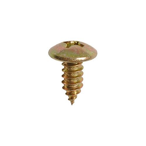 AUVECOPAK M6-1.81 X 15 MM LICENSE PLATE SCREW Zinc & Yellow Dichromate