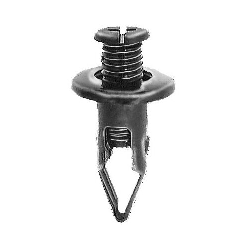 AP17143 Push/Screw-Type with Closed End Retainer, 20 mm Dia Head x 27 mm L Stem x 10 mm Hole, Nylon, Black