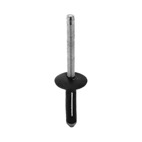 17639 Split-Type Rivet, 1/4 in Dia x 3/16 to 3/8 in Grip Range, Aluminum, Black