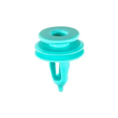 18862 Triple Head Type 10 Trim Panel Retainer, (19/32 in Dia Top x 23/32 in Dia Bottom) Head, Nylon, Green