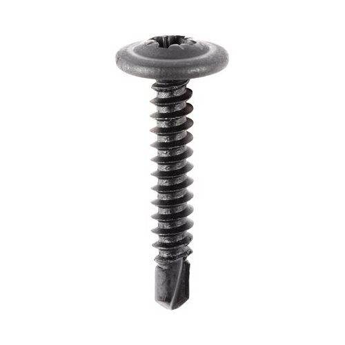 M4 2-1.41 X 25MM ROUND WASHER HEAD TEKS TAPPING SCREW Black Phosphate