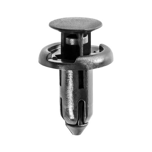 19453 Push-Type with Drive Pin Garnish Side Protector Retainer, 18 mm Dia Head x 15 mm L Stem, Nylon, Black