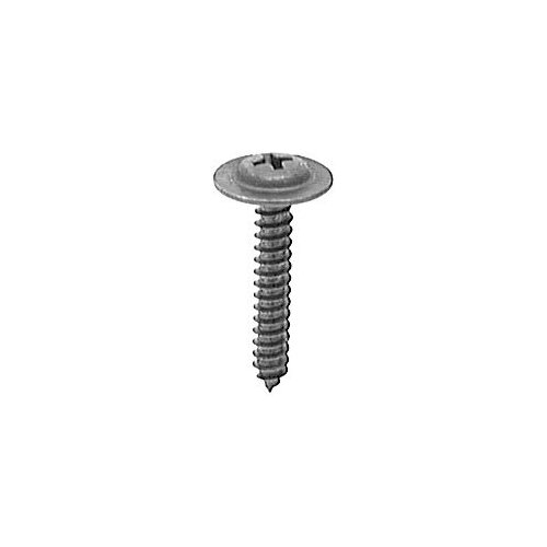 PHILLIPS ROUND WASHER HEAD TAP SCREW #8 X 1 Black Phosphate