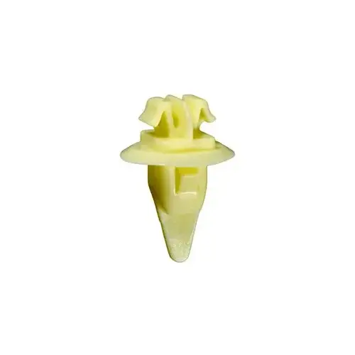 20429 Fender and Wheel Flare Molding Clip, 17 mm Dia Head x 17 mm L Stem, Nylon, Yellow