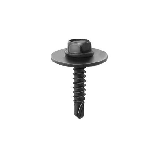 20476 Hex Washer Head Sems Teks Point Tapping Screw, M4.2 x 1.41 mm x 20 mm L x 7 mm Across Flats, Phosphate