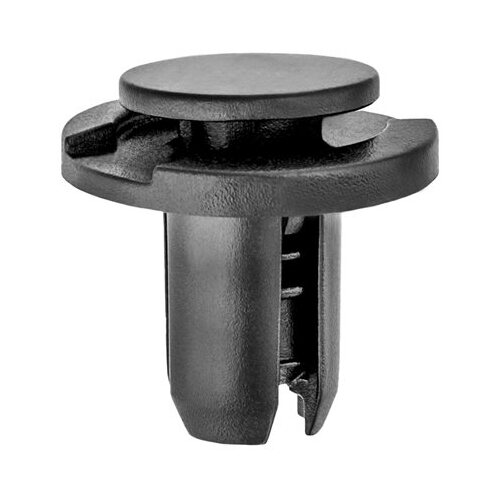 20608 Push-Type with Drive Pin Grille Mounting Retainer, 20 mm Dia Head x 14 mm L Stem, Nylon, Black