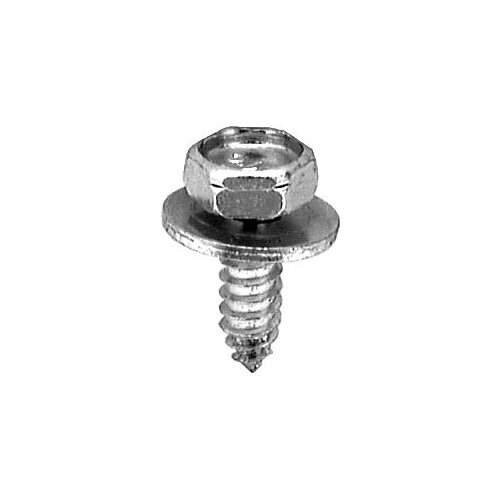 (100) 14 X 1 HEX HEAD SEMS TAP SCREW Zinc Chromate