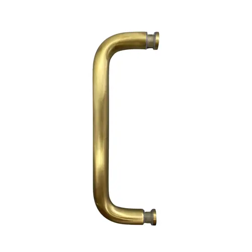Satin Brass 8" Single-Sided Solid 3/4" Diameter Pull Handle Without Metal Washers