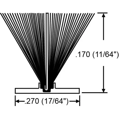 .270 X .170 Weather Stripping 2500ft Roll with Fin Gray