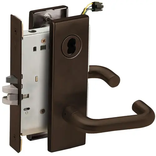 Lock Electric Mortise Lock Dark Oxidized Satin Bronze Oil Rubbed