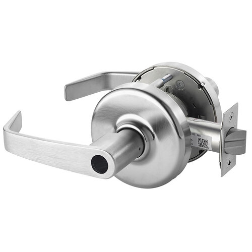 Grade 1 Entrance Newport Cylindrical Lever, Less CR2000-34-626 Cylinder, 2-3/4" Backset, ANSI Strike SA114, 626C/US26DC Satin Chrome MicroShield Coating