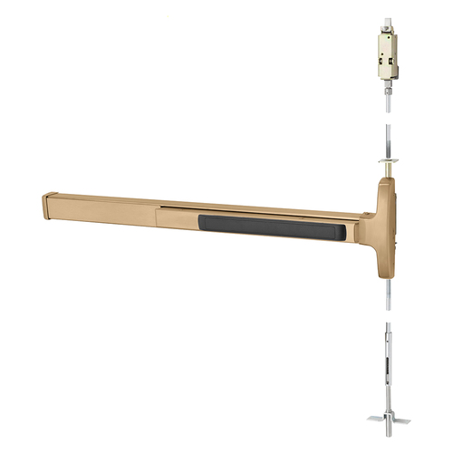 Concealed Vertical Rod Exit Device Satin Bronze Clear Coated